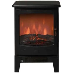 HOMCOM Electric Stove Fire Heater - Black - 820-179 -Dimplexs Zone fusdaa186bb6ff066.jpg