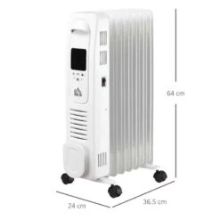 HOMCOM Digital Oil Filled Electric Radiator - 7 Fin - White - 820-265V70WT -Dimplexs Zone gfi45a17dc3c1dd8c.jpg