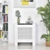 HOMCOM Diamond Design Radiator Cover - White - 820-061 -Dimplexs Zone h o homcom 820 061