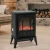 HOMCOM Electric Stove Fire Heater - Black - 820-127 -Dimplexs Zone h o homcom 820 127