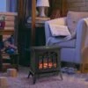 HOMCOM Electric Stove Fire Heater - Black - 820-130 -Dimplexs Zone h o homcom 820 130