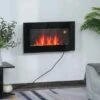 HOMCOM Electric Wall Mounted Fire - Black - 820-175 -Dimplexs Zone h o homcom 820 175