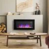 HOMCOM Electric Wall Mounted Fire With Remote - LED - Black - 820-181 -Dimplexs Zone h o homcom 820 181