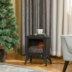HOMCOM Electric Stove Fire - Black - 820-183V71
