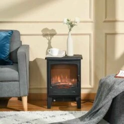 HOMCOM Electric Stove Fire - Black - 820-193V70BK