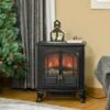 HOMCOM Two Door Electric Fireplace Heater - Black - 820-217V70 -Dimplexs Zone h o homcom 820 217v70