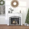 HOMCOM Winter Design Fire Guard With Double Doors - Black - 820-238 -Dimplexs Zone h o homcom 820 238
