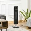 HOMCOM Oscillating Tower Heater With Remote Control - Black - 820-250V70 -Dimplexs Zone h o homcom 820 250v70