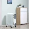 HOMCOM Oil Filled Electric Radiator - 11 Fin - White - 820-272