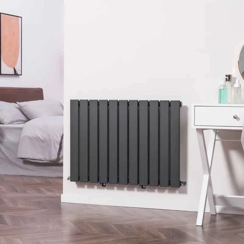 HOMCOM Horizontal Water Filled Single Panel Radiator - 830mm - Grey - 820-314V00GY 3 HOMCOM Horizontal Water Filled Single Panel Radiator - 830mm - Grey - 820-314V00GY
