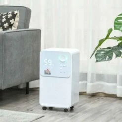 HOMCOM 12L LED Portable Dehumidifier - White - 821-018V90