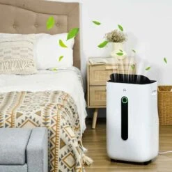 HOMCOM 20L Portable Dehumidifier With Air Purifier Filter - White - 821-025V70WT