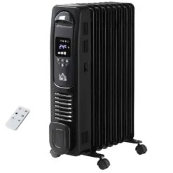 HOMCOM Digital Oil Filled Electric Radiator - 9 Fin - Black - 820-267BK -Dimplexs Zone hhydaa18379073b7c.jpg