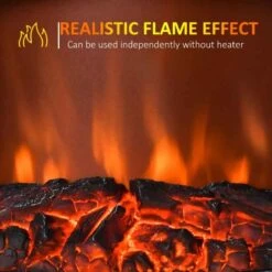 HOMCOM Freestanding Electric Stove Fire - Black - 02-0100 -Dimplexs Zone homcom 02 0100 9