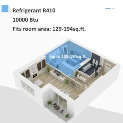 HOMCOM Mobile Air Conditioner With Remote Control - 1003W - White - 823-002V70 -Dimplexs Zone homcom 823 002v70 8