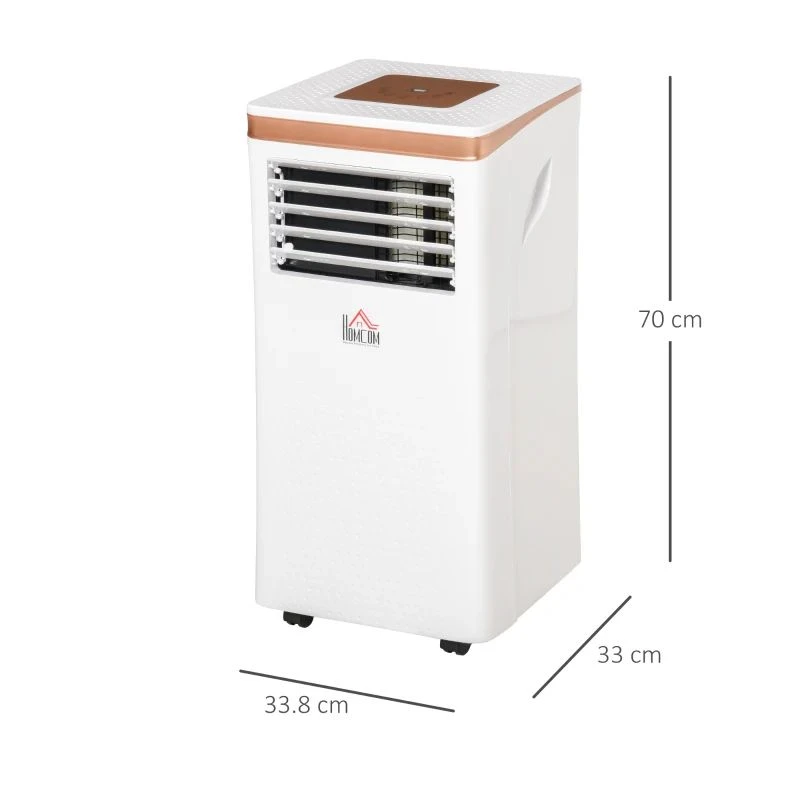 HOMCOM 9000 BTU 4-In-1 Compact Portable Air Conditioner Unit - White And Gold - 823-005V71 4 HOMCOM 9000 BTU 4-In-1 Compact Portable Air Conditioner Unit - White And Gold - 823-005V71 - Image 2