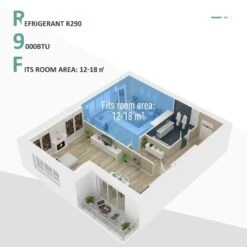 HOMCOM 9000 BTU 4-In-1 Compact Portable Air Conditioner Unit - White And Gold - 823-005V71 17 HOMCOM 9000 BTU 4-In-1 Compact Portable Air Conditioner Unit - White And Gold - 823-005V71 -Dimplexs Zone homcom 823 005v71 7