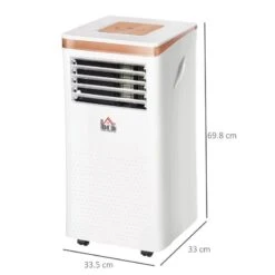 HOMCOM 10000 BTU 4-In-1 Compact Portable Air Conditioner Unit - White - 823-005V72 -Dimplexs Zone homcom 823 005v72 2