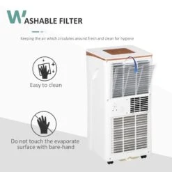 HOMCOM 10000 BTU 4-In-1 Compact Portable Air Conditioner Unit - White - 823-005V72 -Dimplexs Zone homcom 823 005v72 6