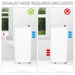 HOMCOM 9000 BTU 4-In-1 Compact Portable Air Conditioner Unit - White - 823-006V71 -Dimplexs Zone homcom 823 006v71 6