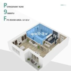 HOMCOM 9000 BTU 4-In-1 Compact Portable Air Conditioner Unit - White - 823-006V71 -Dimplexs Zone homcom 823 006v71 8