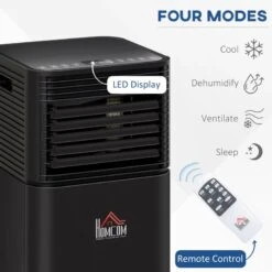 HOMCOM 5000 BTU 4-In-1 Compact Portable Air Conditioner Unit - Black - 823-010V70 -Dimplexs Zone homcom 823 010v70 3