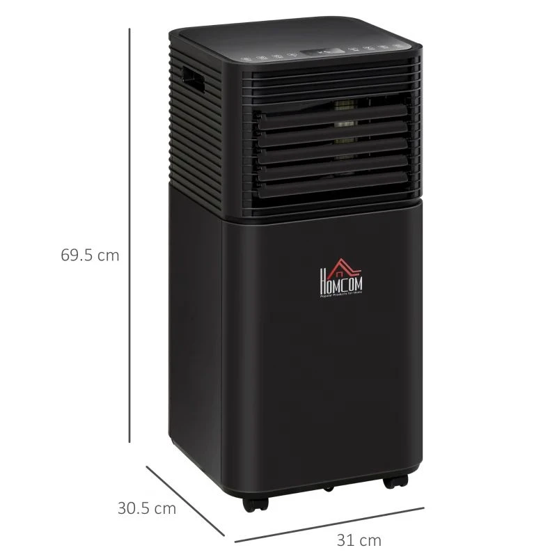HOMCOM 8000 BTU 4-In-1 Compact Portable Air Conditioner Unit - Black - 823-010V72 4 HOMCOM 8000 BTU 4-In-1 Compact Portable Air Conditioner Unit - Black - 823-010V72 - Image 2