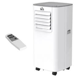 HOMCOM 5000 BTU 4-In-1 Compact Portable Air Conditioner Unit - White - 823-012V70 -Dimplexs Zone homcom 823 012v70