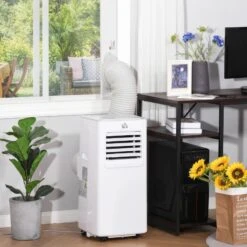 HOMCOM 5000 BTU 4-In-1 Compact Portable Air Conditioner Unit - White - 823-012V70