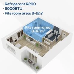 HOMCOM 5000 BTU 4-In-1 Compact Portable Air Conditioner Unit - White - 823-012V70 -Dimplexs Zone homcom 823 012v70 4