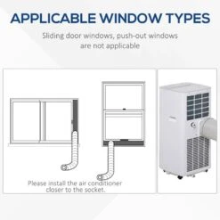 HOMCOM 5000 BTU 4-In-1 Compact Portable Air Conditioner Unit - White - 823-012V70 -Dimplexs Zone homcom 823 012v70 7