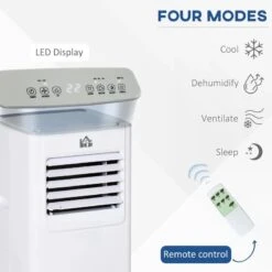 HOMCOM 7000 BTU Portable Air Conditioner Unit - White - 823-024V70 -Dimplexs Zone homcom 823 024v70 3