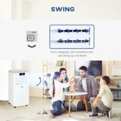 HOMCOM 7000 BTU Portable Air Conditioner Unit - White - 823-025V70 -Dimplexs Zone homcom 823 025v70 6