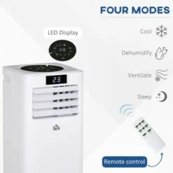 HOMCOM 7000 BTU Portable Air Conditioner Unit - White - 823-027V70 -Dimplexs Zone homcom 823 027v70 3