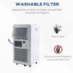 HOMCOM 10000 BTU Portable Air Conditioner - White - 823-029V70WT -Dimplexs Zone homcom 823 029v70wt 8