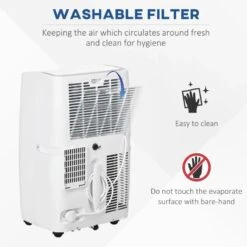 HOMCOM 12000 BTU Portable Air Conditioner - White - 823-039V70CW -Dimplexs Zone homcom 823 039v70cw 6