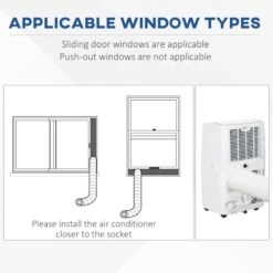 HOMCOM 12000 BTU Portable Air Conditioner - White - 823-039V70CW -Dimplexs Zone homcom 823 039v70cw 7