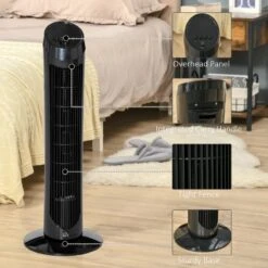 HOMCOM 30" Oscillating Tower Fan - Black - 824-001BK -Dimplexs Zone homcom 824 001bk 5