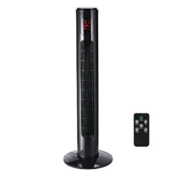 HOMCOM 38" Freestanding Tower Fan 3 Speed Mode With Remote Control - Black - 824-005BK 14 HOMCOM 38" Freestanding Tower Fan 3 Speed Mode With Remote Control - Black - 824-005BK -Dimplexs Zone homcom 824 005bk 1