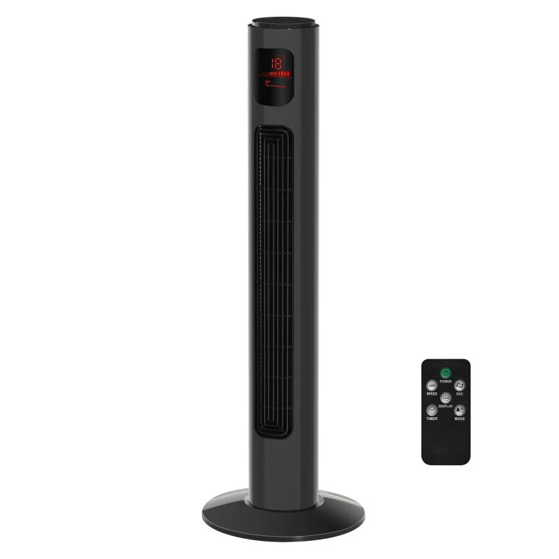 HOMCOM 38" Freestanding Tower Fan 3 Speed - Dark Grey - 824-005CG 5 HOMCOM 38" Freestanding Tower Fan 3 Speed - Dark Grey - 824-005CG - Image 3