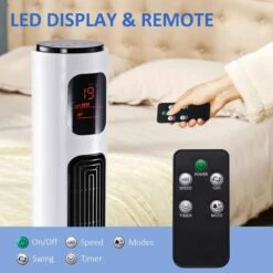 HOMCOM 38" Freestanding Tower Fan - White - 824-005WT -Dimplexs Zone homcom 824 005wt 4