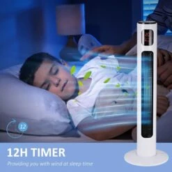 HOMCOM 38" Freestanding Tower Fan - White - 824-005WT -Dimplexs Zone homcom 824 005wt 5