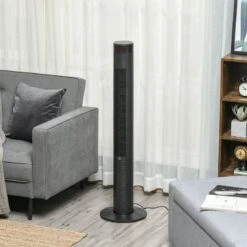 HOMCOM Oscillating Tower Fan With Remote Control - Black - 824-006 -Dimplexs Zone homcom 824 006