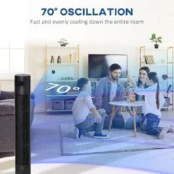 HOMCOM Oscillating Tower Fan With Remote Control - Black - 824-006 -Dimplexs Zone homcom 824 006 4