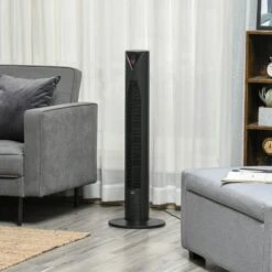 HOMCOM 38" Oscillating Tower Fan - Black - 824-007