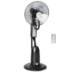HOMCOM 2.8 Litre Water Mist Fan With Remote - Black - 824-008V70BK -Dimplexs Zone homcom 824 008v70bk