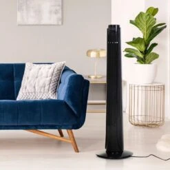 HOMCOM 36" Oscillating Tower Fan With Remote Control - Black - 824-011V70