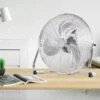 HOMCOM 20" Chrome Metal Tabletop Fan - Silver - 824-014V70 -Dimplexs Zone homcom 824 014v70