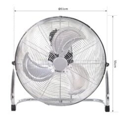 HOMCOM 20" Chrome Metal Tabletop Fan - Silver - 824-014V70 -Dimplexs Zone homcom 824 014v70 2