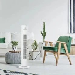 HOMCOM 30" Freestanding Tower Fan 3 Speed - White - 824-015V70WT